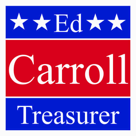 political lawn sign for treasurer