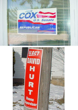 cheap poly cardboard posters full color election campaign rally signs